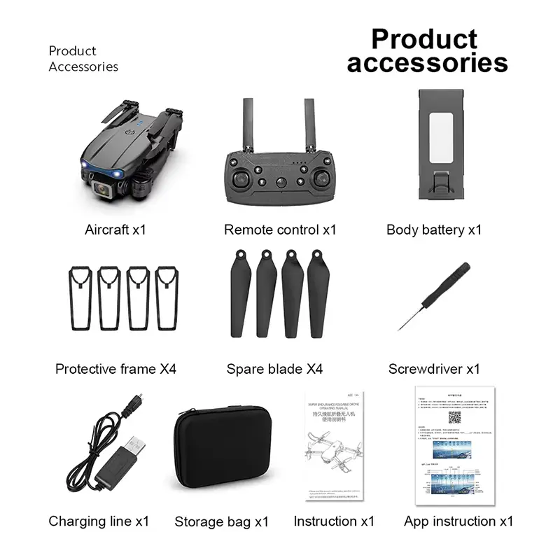 Drone E99 Pro Doble Cámara WiFi – Visualización en el Celular en Tiemp Foto 7248763-3.jpg