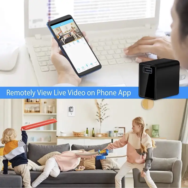 Cámara Cargador Espía Celular - Cargador de Pared USB con Wifi - HD Foto 7248830-5.jpg
