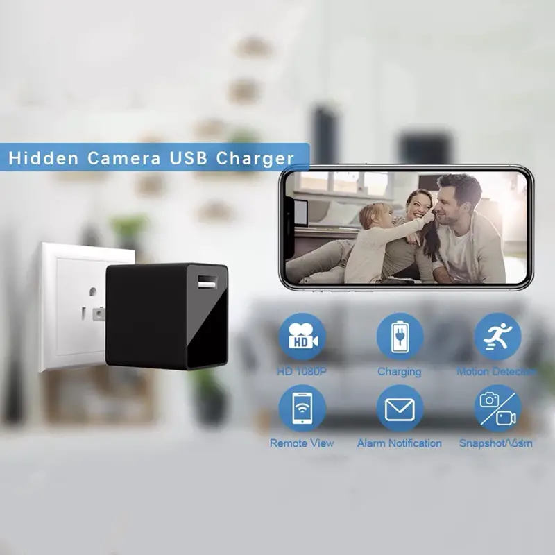 Cámara Cargador Espía Celular - Cargador de Pared USB con Wifi - HD Foto 7248830-8.jpg