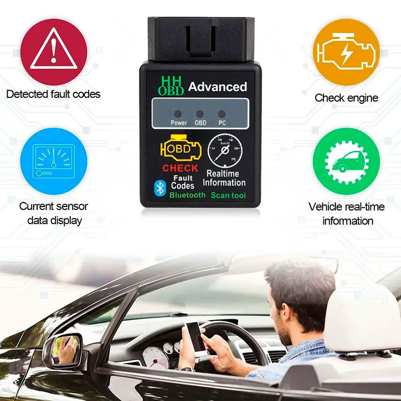Escáner Automotriz Bluetooth OBD2 - Lector Códigos de Falla para Vehíc Foto 7248849-3.jpg