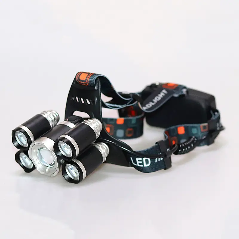 Lampara de Cabeza Recargable de 5 Focos Luz Minera LED Alta Potencia / Foto 7248850-2.jpg