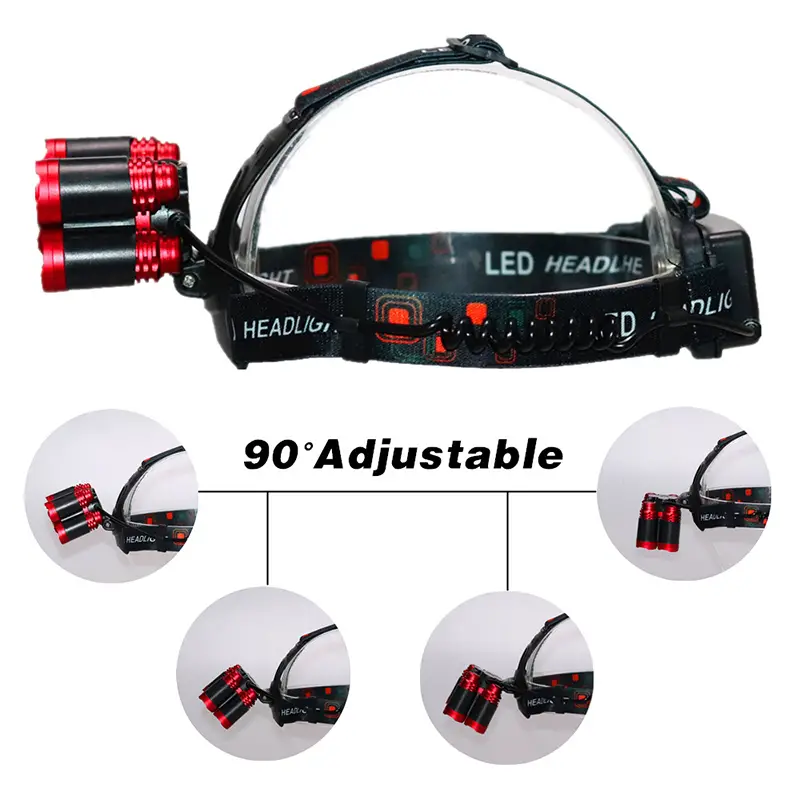 Lampara de Cabeza Recargable de 5 Focos Luz Minera LED Alta Potencia / Foto 7248850-3.jpg
