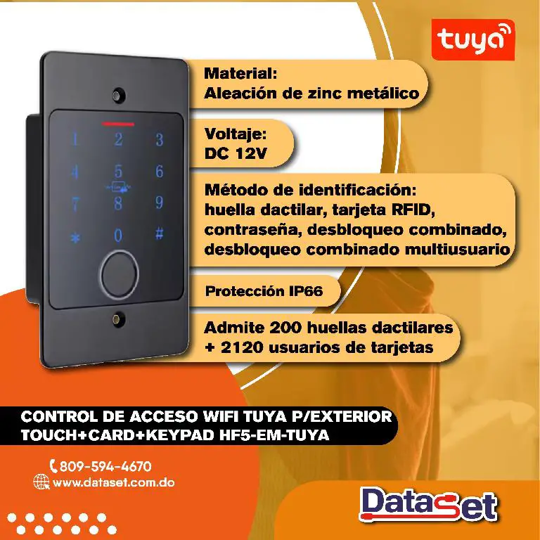 CONTROL DE ACCESO WIFI TUYA P/EXTERIOR HF5-EM-TUYA Foto 7249188-1.jpg