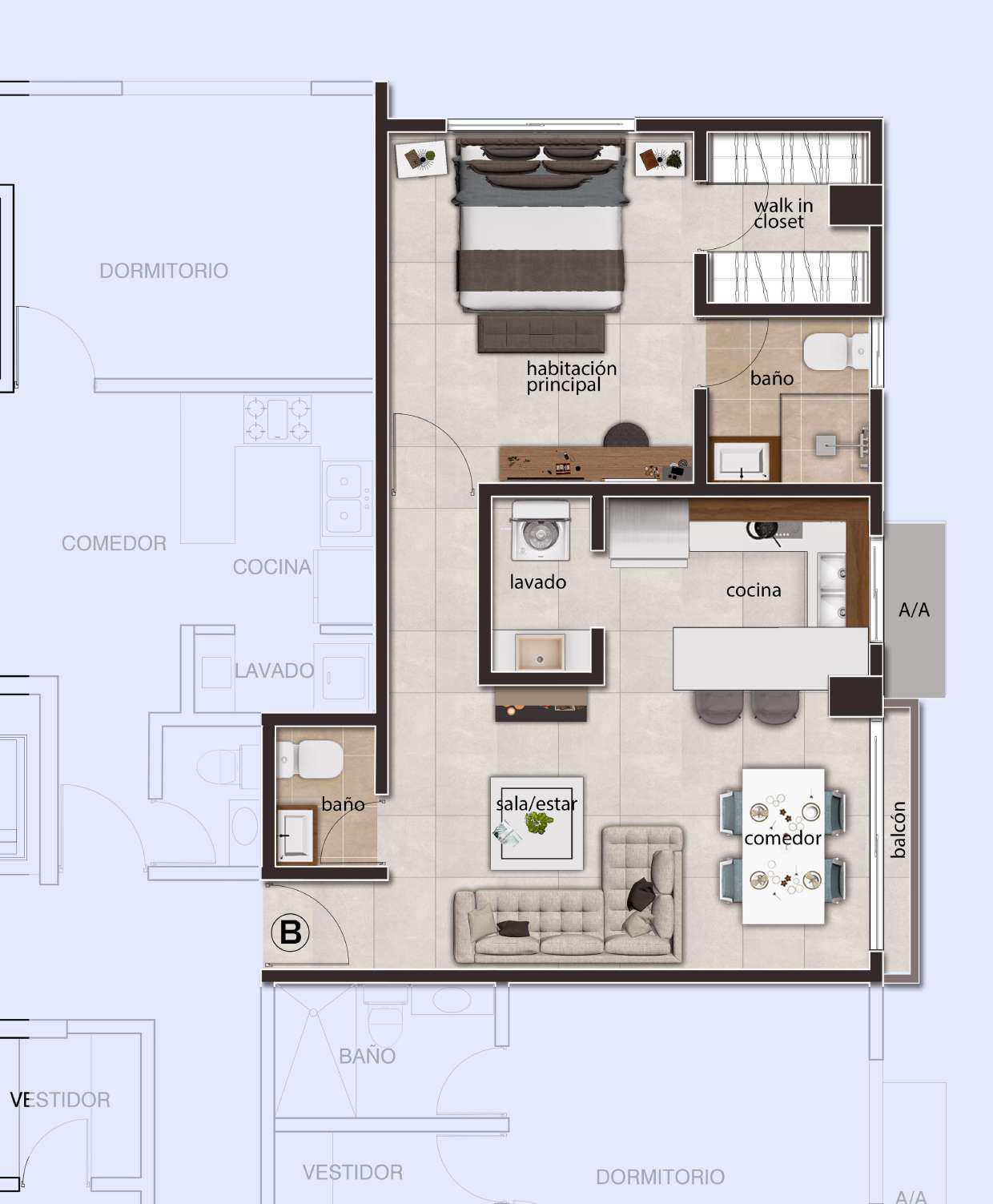 Apartamento en venta en Bella Vista 1 habitación Foto 7249247-2.jpg