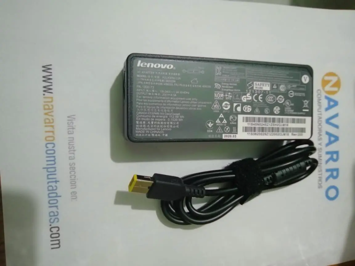 FUENTE LAPTOP LENOVO 19V 4.62AMP PLUG CUADRADO Foto 7249956-2.jpg