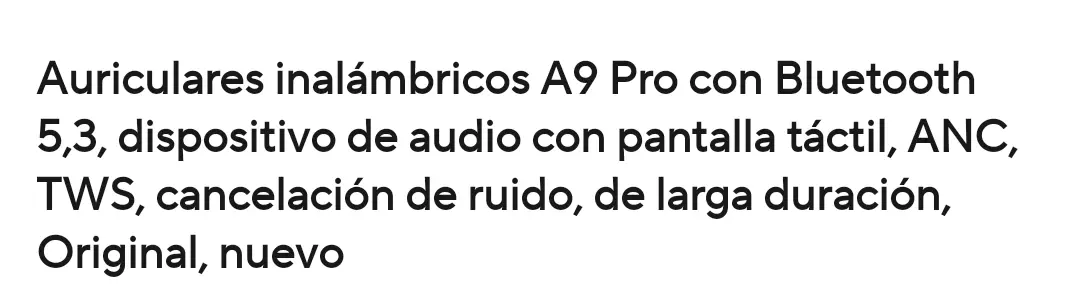 auriculares inalámbricos Bluetooth ACN con pantalla táctil  Foto 7250519-3.jpg