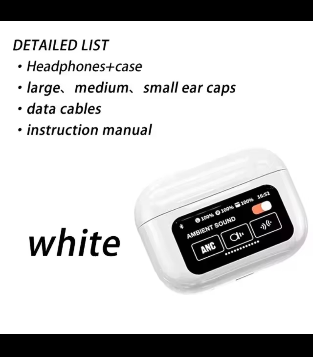 auriculares inalámbricos Bluetooth ACN con pantalla táctil  Foto 7250519-4.jpg