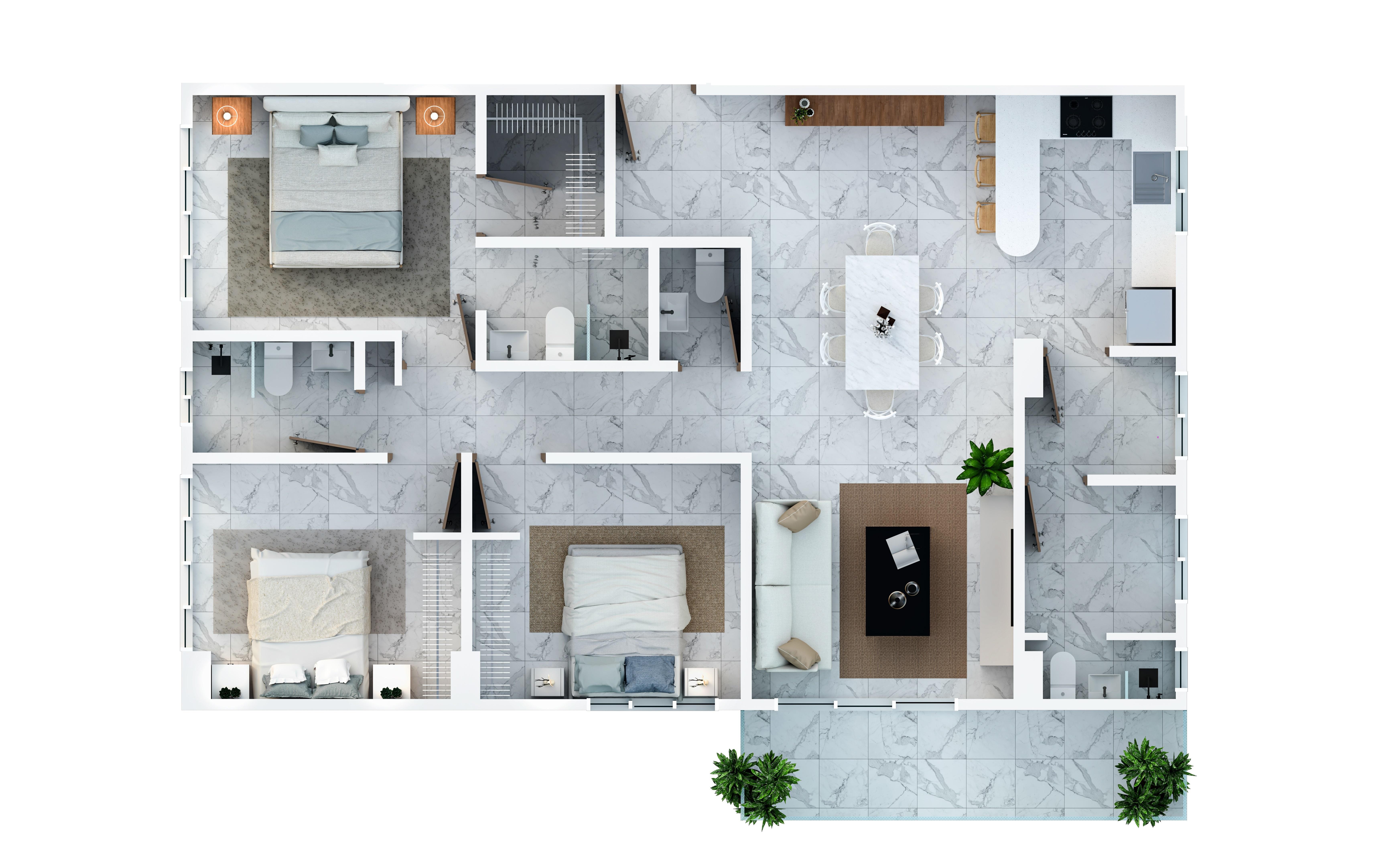 Apartamento en venta de 3 habitaciones en Renacimiento Foto 7250852-6.jpg