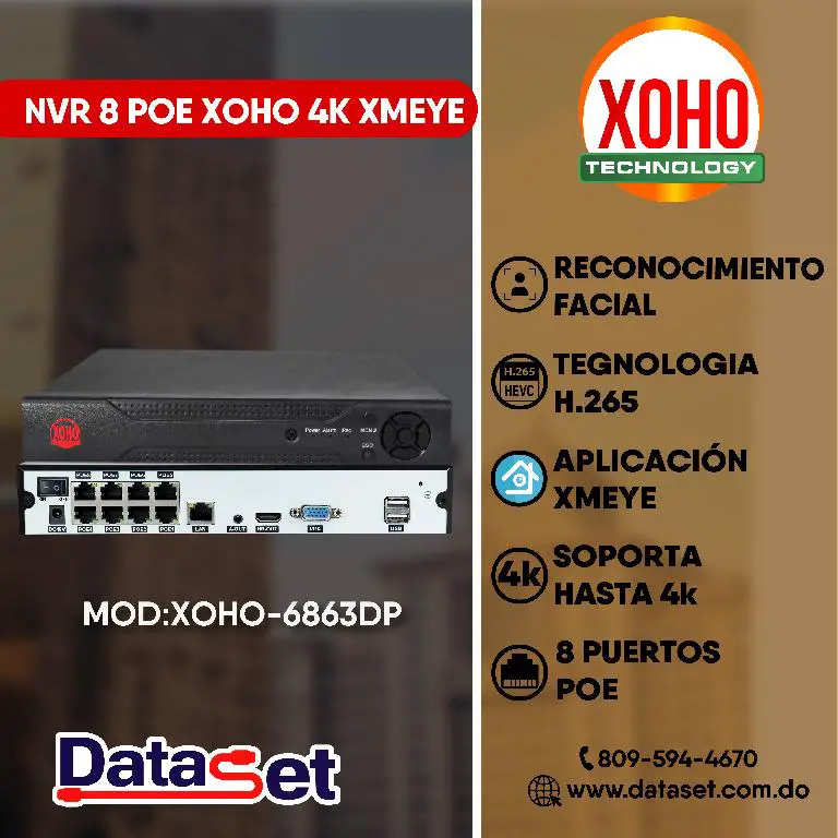 NVR 8 POE XOHO 4K XVMEYE MOD XOHO-6863DP Foto 7252069-1.jpg