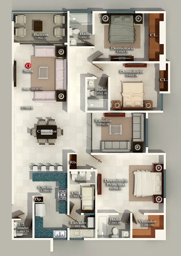 Apartamento en Venta en Bella Vista 3 Hab. mas Estudio Foto 7252220-2.jpg