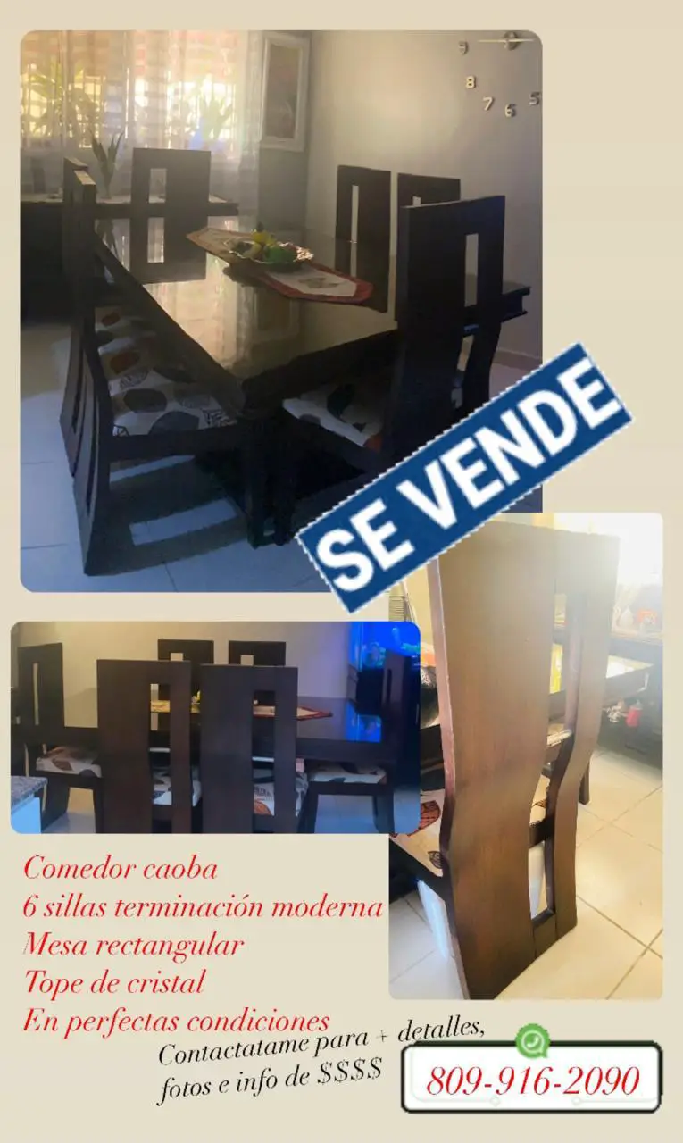 Juego comedor en caoba Foto 7252819-6.jpg