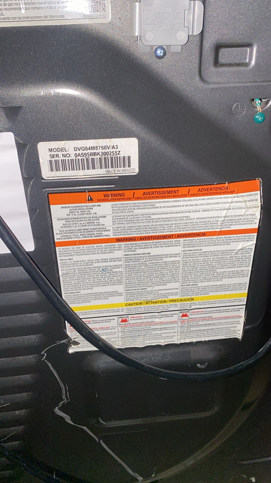 SECADORA Samsung DVG54M8750V/A3 7.4 Cu. Ft. DE GAS Foto 7253068-4.jpg
