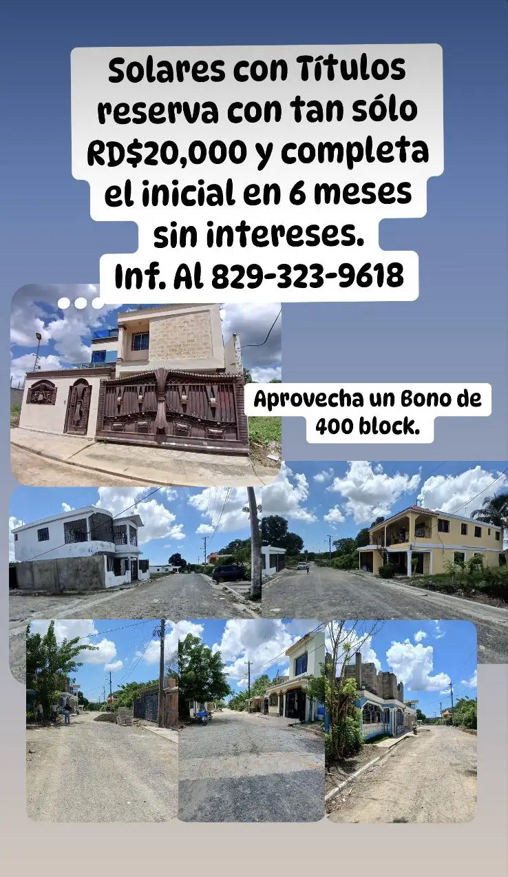 SOLARES 141 MTS2 CON TITULO Y DESLINDADO EN RESIDENCIAL HABITADO BARA Foto 7253400-1.jpg