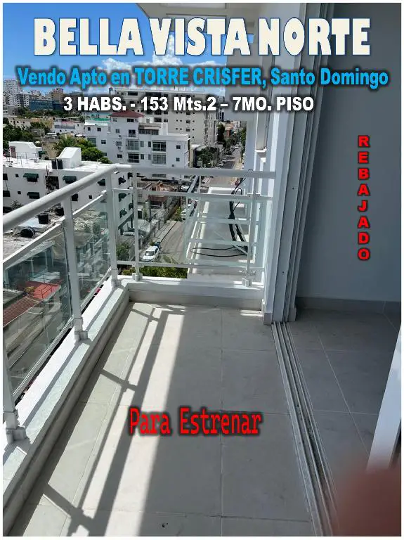 Vendo Apto para Estrenar en Bella Vista Norte CON VISTA AL MAR 153 Mts Foto 7254797-1.jpg
