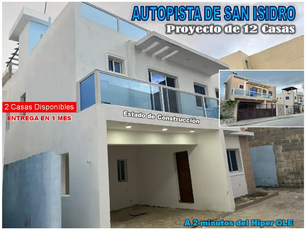 VENDO 2 CASAS EN LA AUTOPISTA DE SAN ISIDRO en Proyecto de 12 PROX. al Foto 7254829-1.jpg