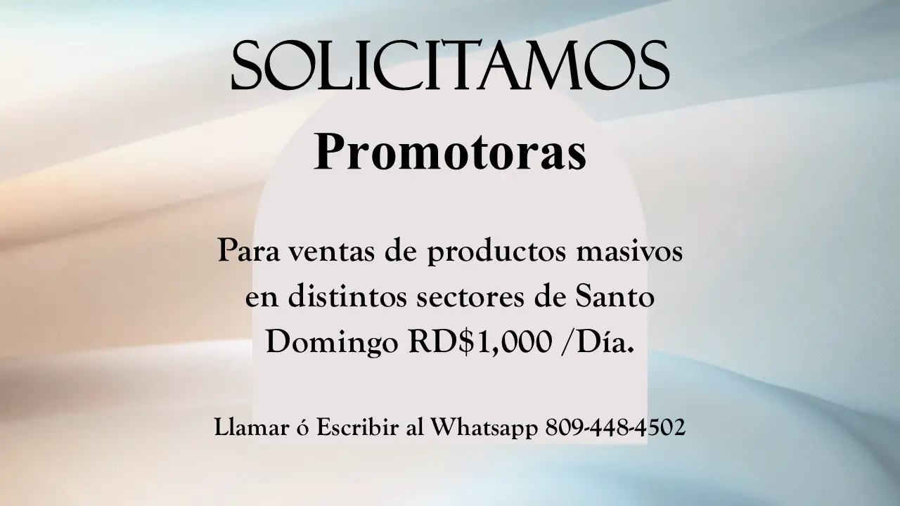 Solicitamos promotoras Foto 7255987-1.jpg
