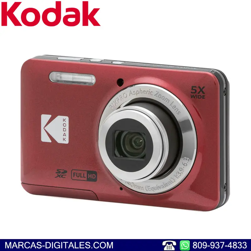 Kodak PixPro FZ55 Color Rojo Camara Digital Compacta 16 Megapixeles Foto 7259780-1.jpg