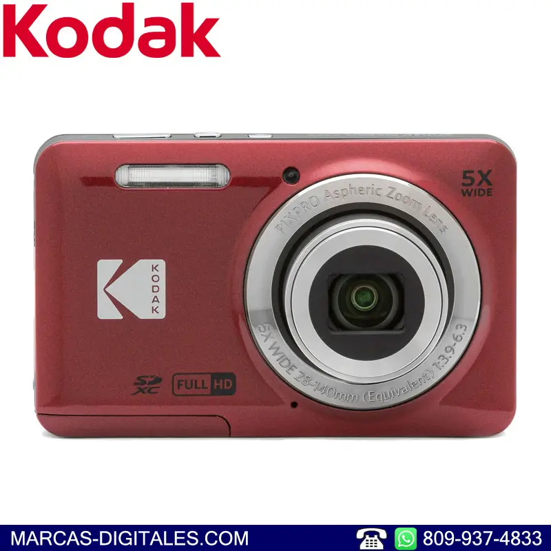 Kodak PixPro FZ55 Color Rojo Camara Digital Compacta 16 Megapixeles Foto 7259780-2.jpg