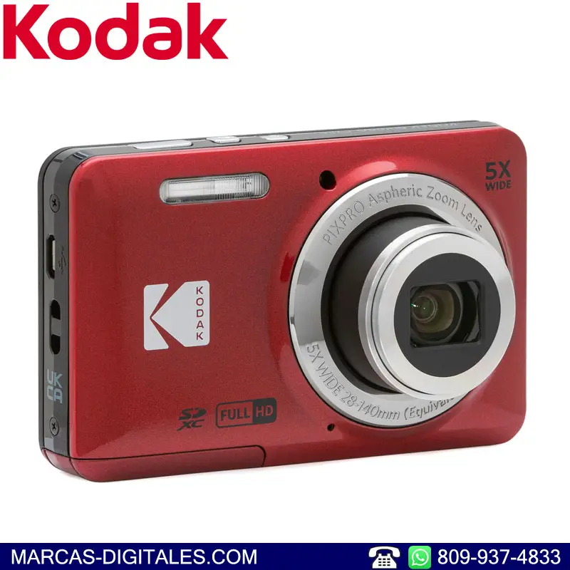 Kodak PixPro FZ55 Color Rojo Camara Digital Compacta 16 Megapixeles Foto 7259780-3.jpg