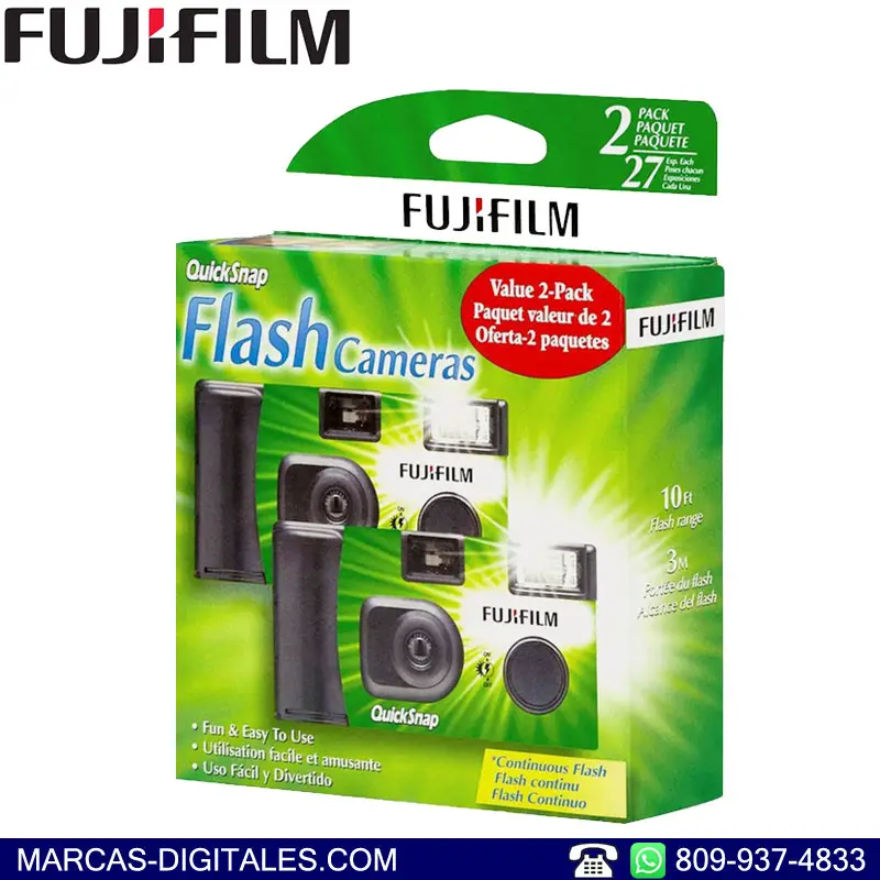 Fujifilm QuickSnap Flash 400 Camara Desechable 35mm 27 Tomas 2 Pack Foto 7259786-1.jpg