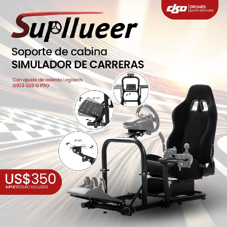 Soporte de cabina simulador de carreras Supllueer con ajuste de asient Foto 7262339-1.jpg