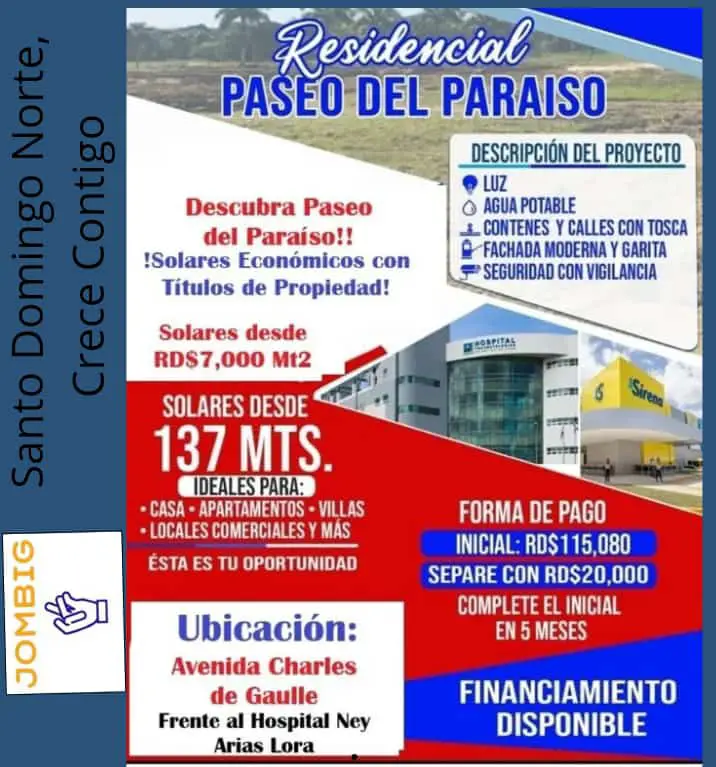 Casi Frente al Ney Arias Lora Solares con Titulos Unos 7 minutos de la Foto 7262423-8.jpg