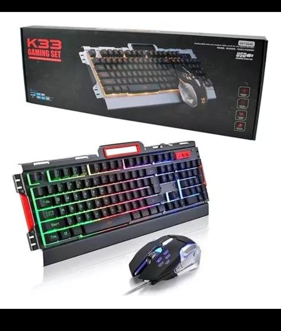 Combo teclado y mouse gamer Pro terminado en metal  Foto 7265090-1.jpg