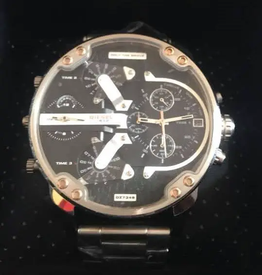 Diesel Reloj Plateado Mr.Daddy cuarzo acero inoxidable Nuevo Foto 7265331-2.jpg
