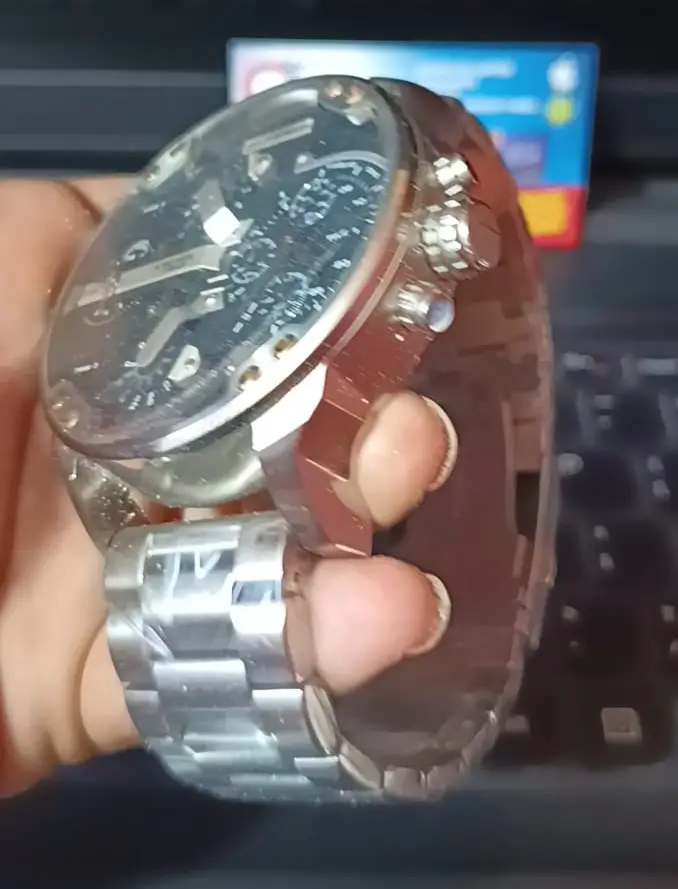 Diesel Reloj Plateado Mr.Daddy cuarzo acero inoxidable Nuevo Foto 7265331-3.jpg