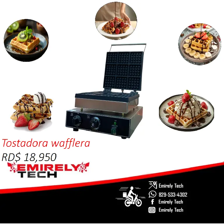 wafflera tostadora de waffles gofres 9 unidades Foto 7265401-1.jpg