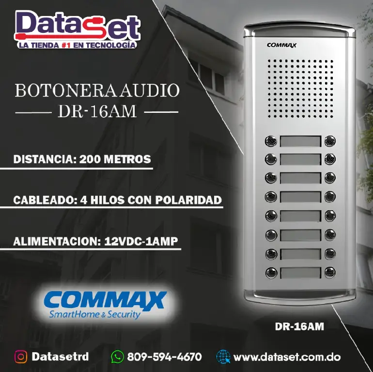botonera de audio DR-16AM de Commax Foto 7265494-1.jpg