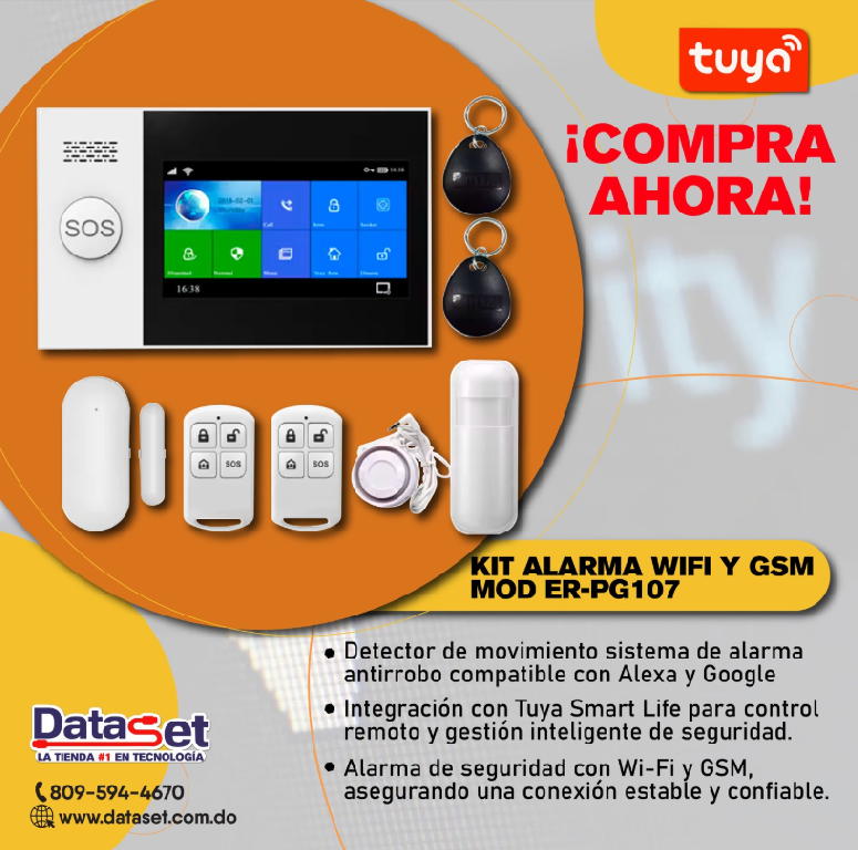 Kit de Alarma WiFi y GSM - Modelo ER-PG107 Foto 7265500-1.jpg