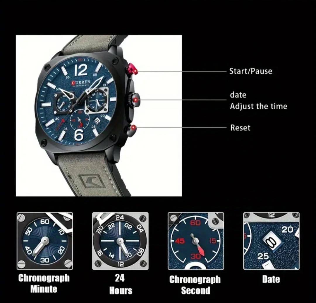 Reloj Deportivo con cronometro CURREN originales para caballeros  Foto 7265686-2.jpg