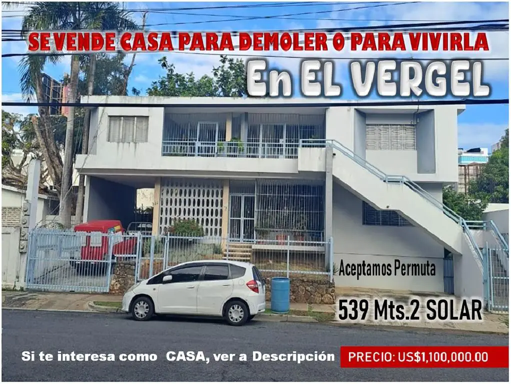VENDO CASA PARA DEMOLER O VIVIRLA EN EL VERGEL 539 Mts.2 A 1 ESQ. DE L Foto 7265918-1.jpg