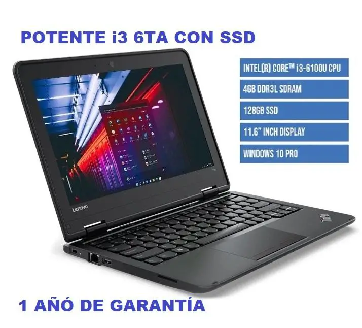 LAPTOP LENOVO THINKPAD 11E PANTALLA 11.6” i3 6TA GEN 4 NUCLEOS CON SSD Foto 7266232-1.jpg
