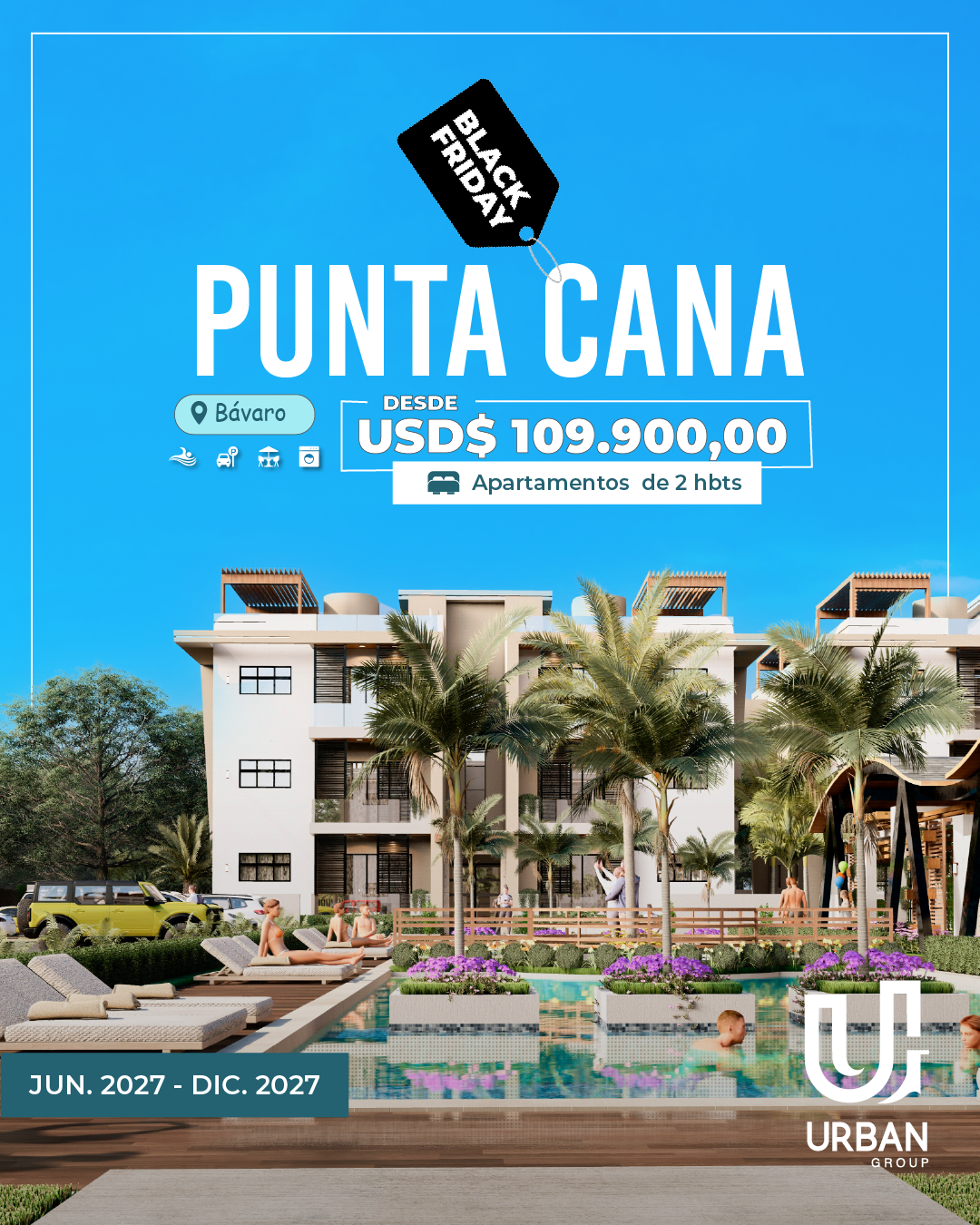 Apartamentos de 2 Habitaciones en Punta Cana Foto 7266471-1.jpg