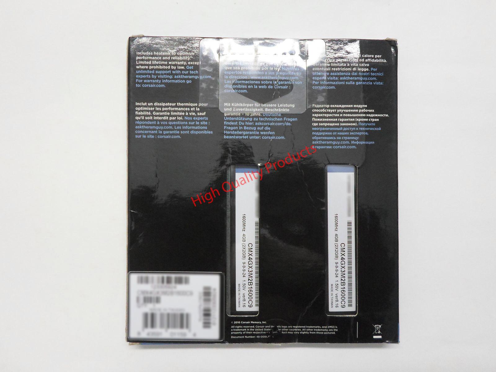 -----Memorias CORSAIR XMS3 4GB 2x2GB DDR3 1600mhz Dual Channel Foto 7266621-3.jpg