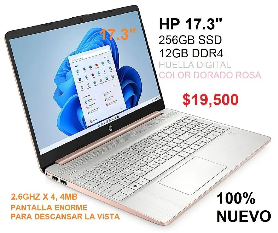 LAPTOP HP 17.3 2.6GHZ X 2 256GB SSD 12GB RAM NUEVA 19500   Foto 7267098-1.jpg
