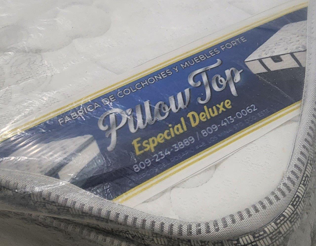 CAMA QUEEN SIZE PILLOW TOP EN SU FUNDA ORIGINAL ORIGINAL CON BASE Foto 7267326-8.jpg