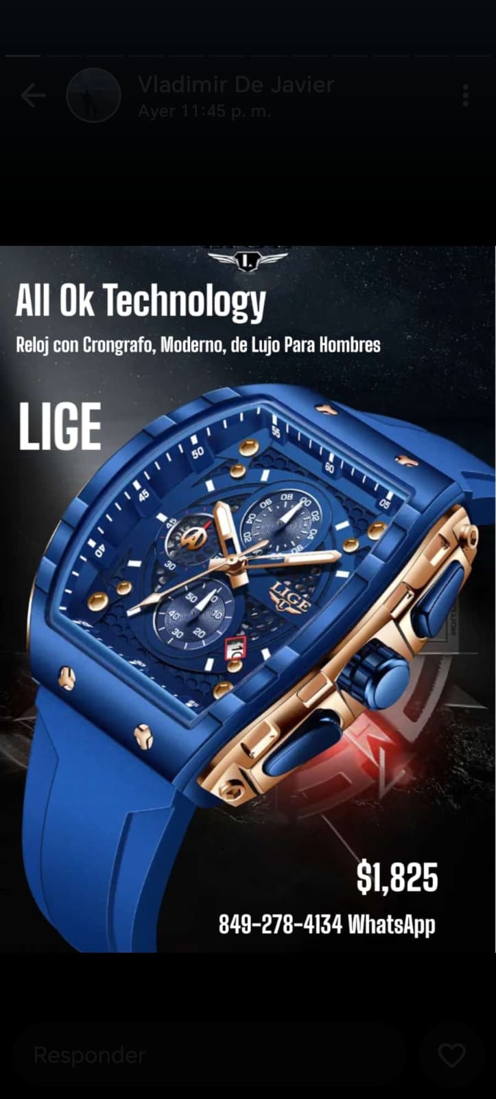 Reloj con Cronografo estilo moderno contemporáneo deportivo. LIGE PARA Foto 7267930-1.jpg