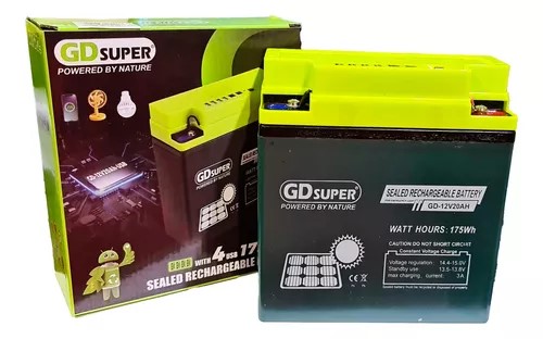 Bateria solar recargable 12v con conectores usb ideal par camping trab Foto 7268149-3.jpg
