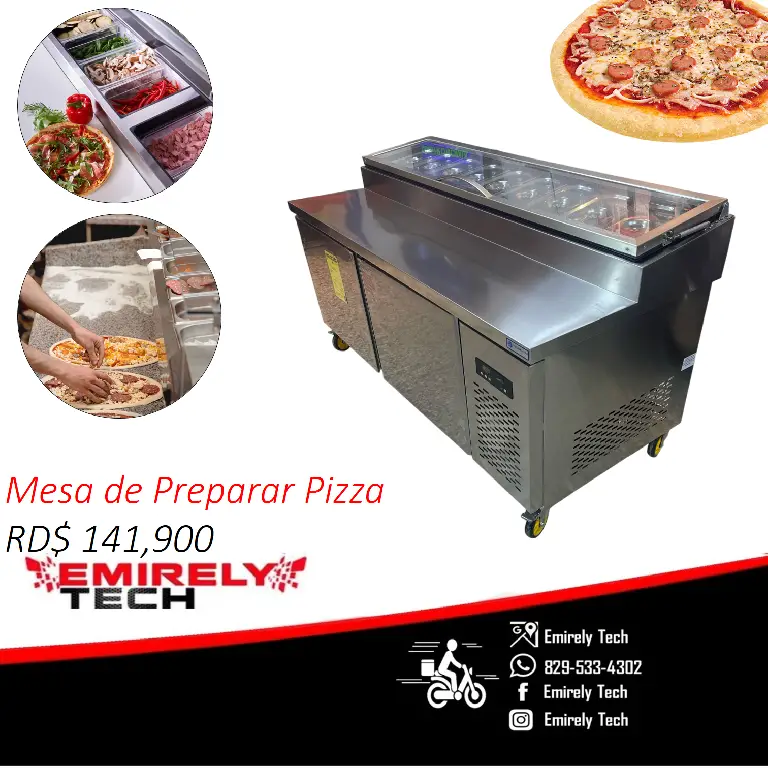 Mesa de preparar pizza con freezer Foto 7268988-1.jpg