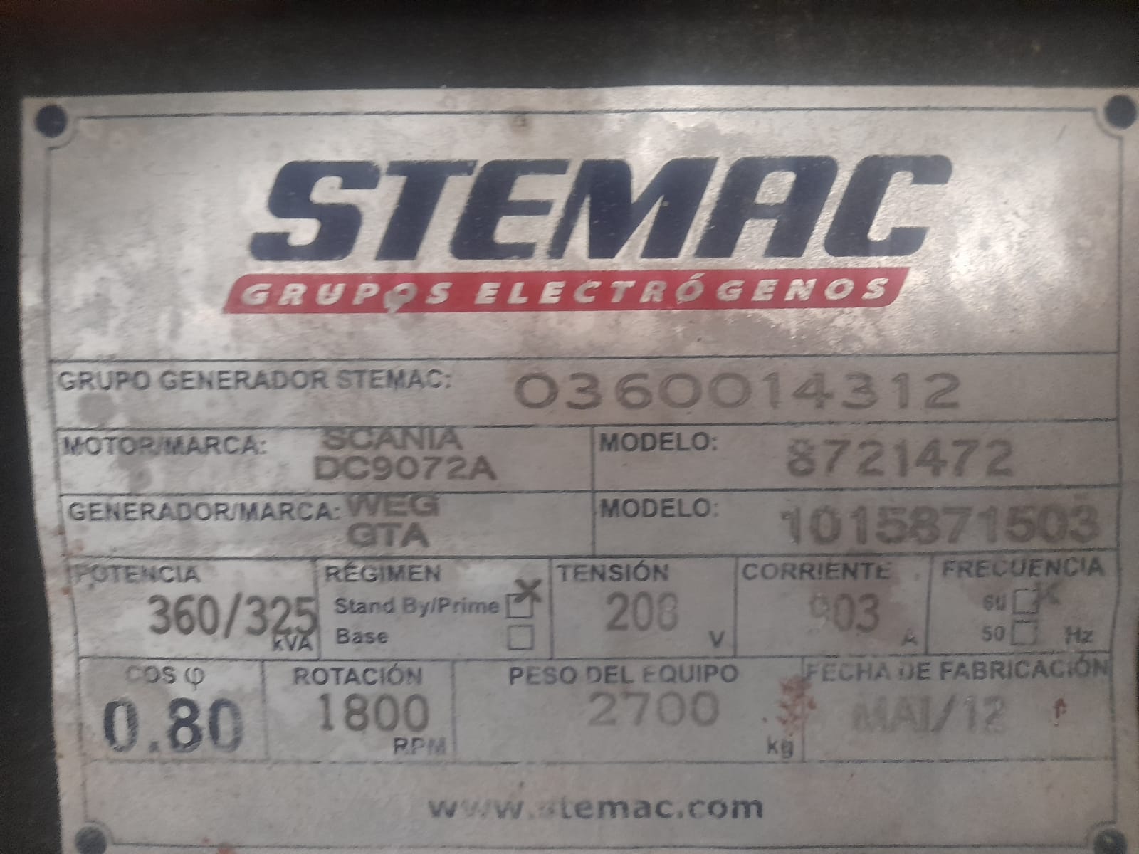 PLANTA ELECTRICA SCANIA 360KVA POCO USO Foto 7269157-6.jpg