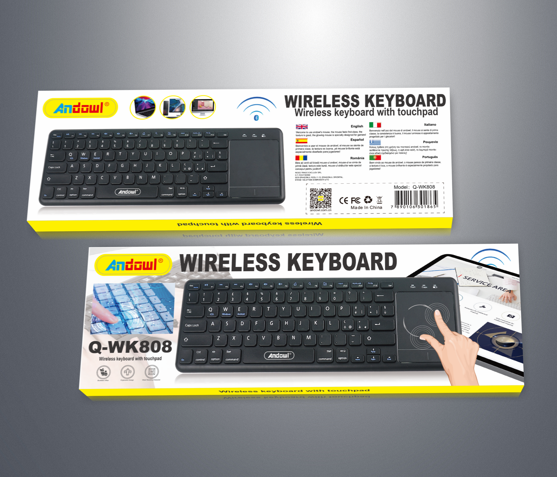 Teclado inalámbrico para Mac Windows y Android Con touchpad / bluetoot Foto 7270226-4.jpg
