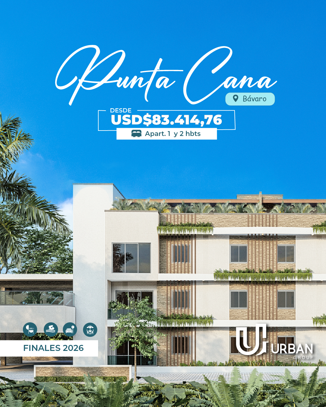 Apartamentos de 1  2 Habitaciones en Punta Cana Foto 7270473-3.jpg