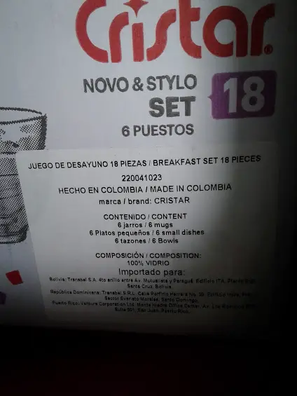 Vendo set desayunador de 18 piezas color  transparente  Foto 7270494-2.jpg