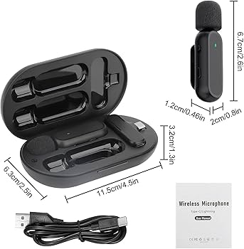 Micrófono Inalámbrico Lavalier HCZ para iPhone – Sonido Claro y Reducc Foto 7270543-1.jpg