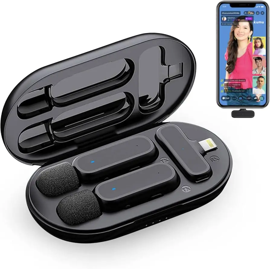 Micrófono Inalámbrico Lavalier HCZ para iPhone – Sonido Claro y Reducc Foto 7270543-4.jpg