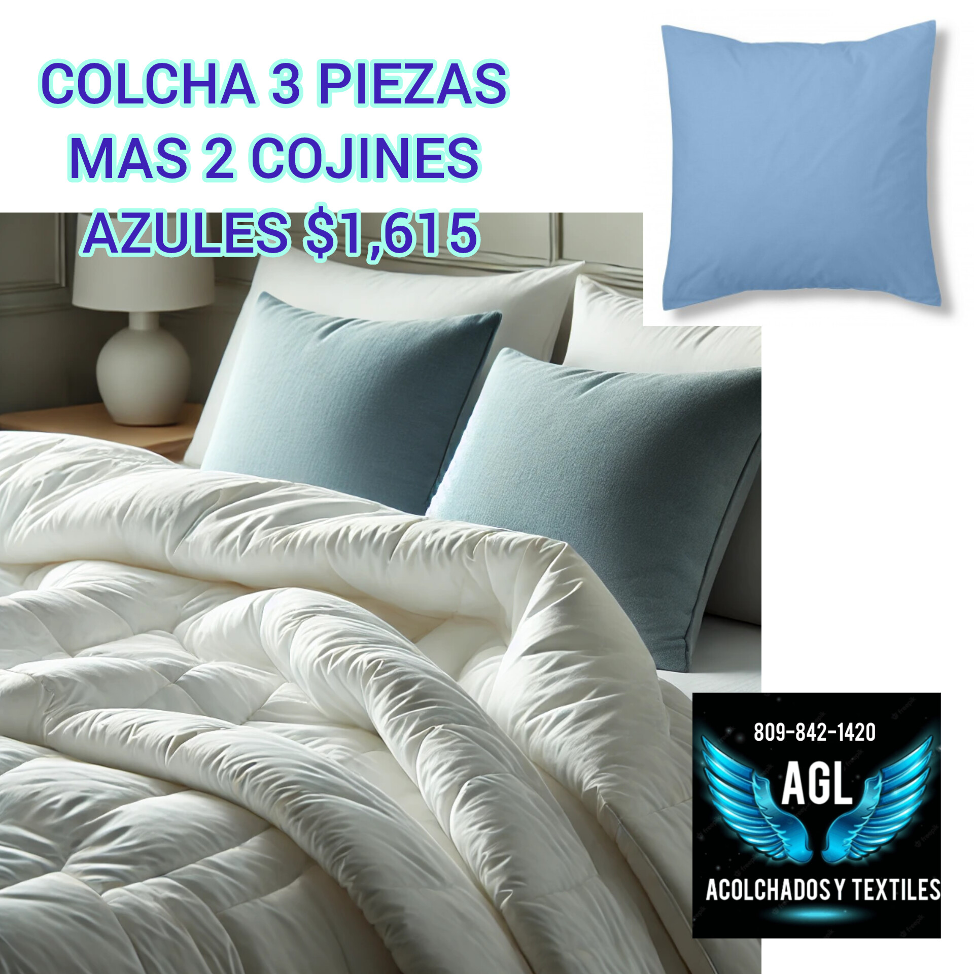 Colchas blancas con cojines en Santo Domingo Este Foto 7270620-6.jpg