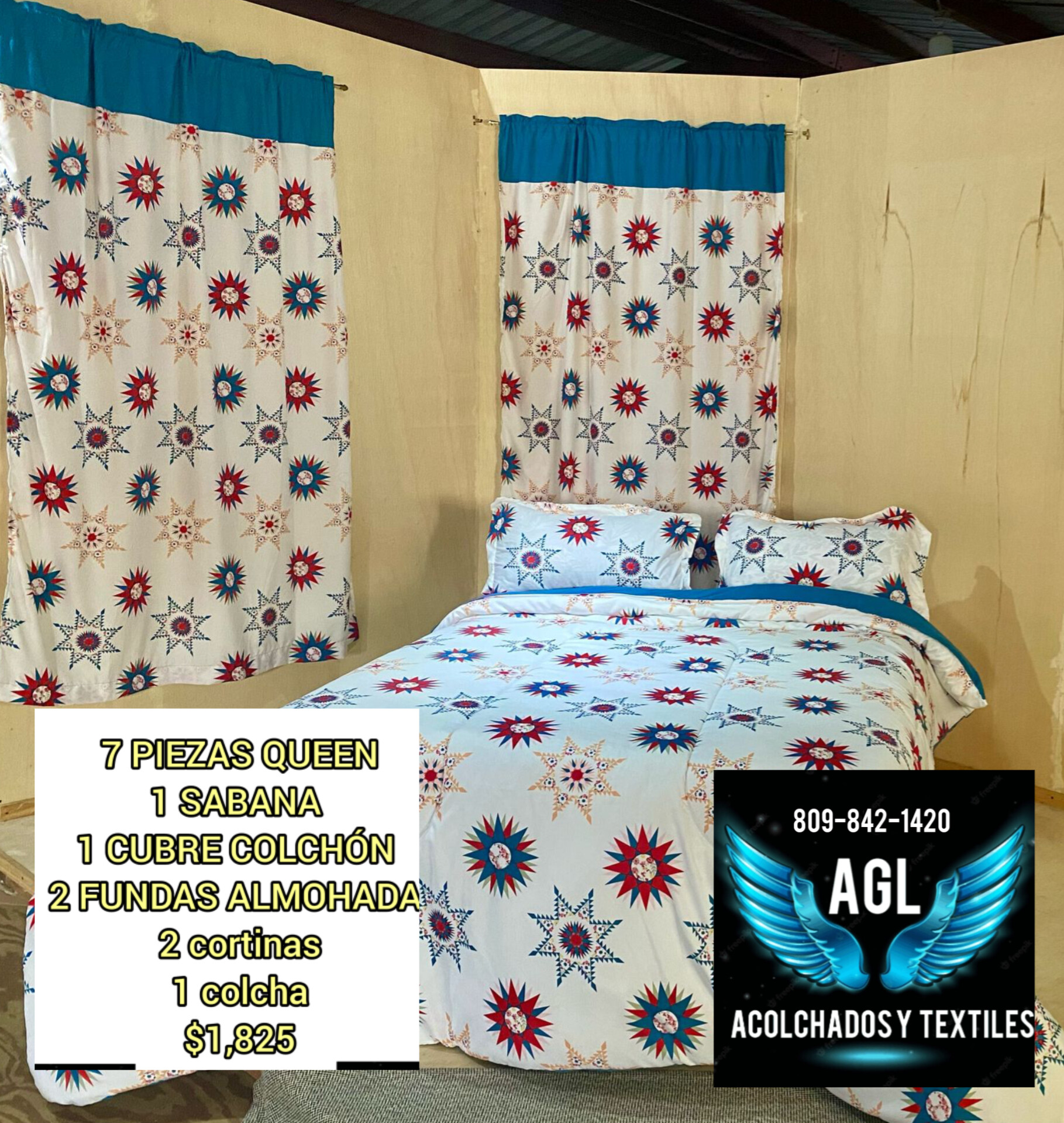 Colchas 7 piezas con sabana y cubre colchón  Foto 7270626-5.jpg